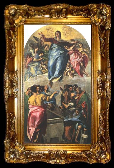 framed  GRECO, El Assumption of the Virgin dfg, ta009-2